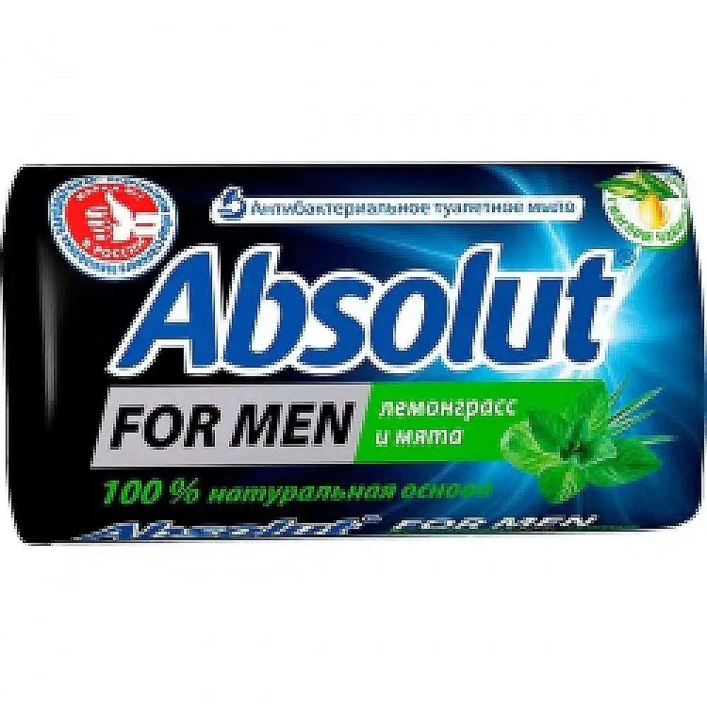 Мыло 90 гр Весна Absolut For Men лемонграсс и мята твердое м/уп