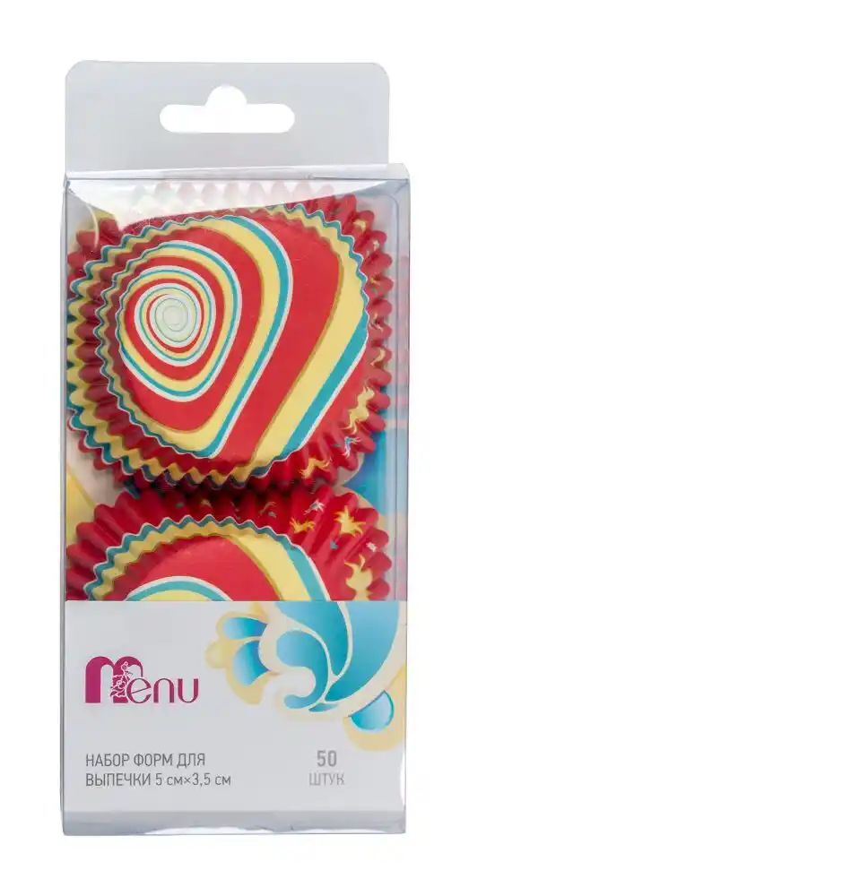 Набор форм для выпечки Menu 5 см*3,5 см 50 шт PVC блистер