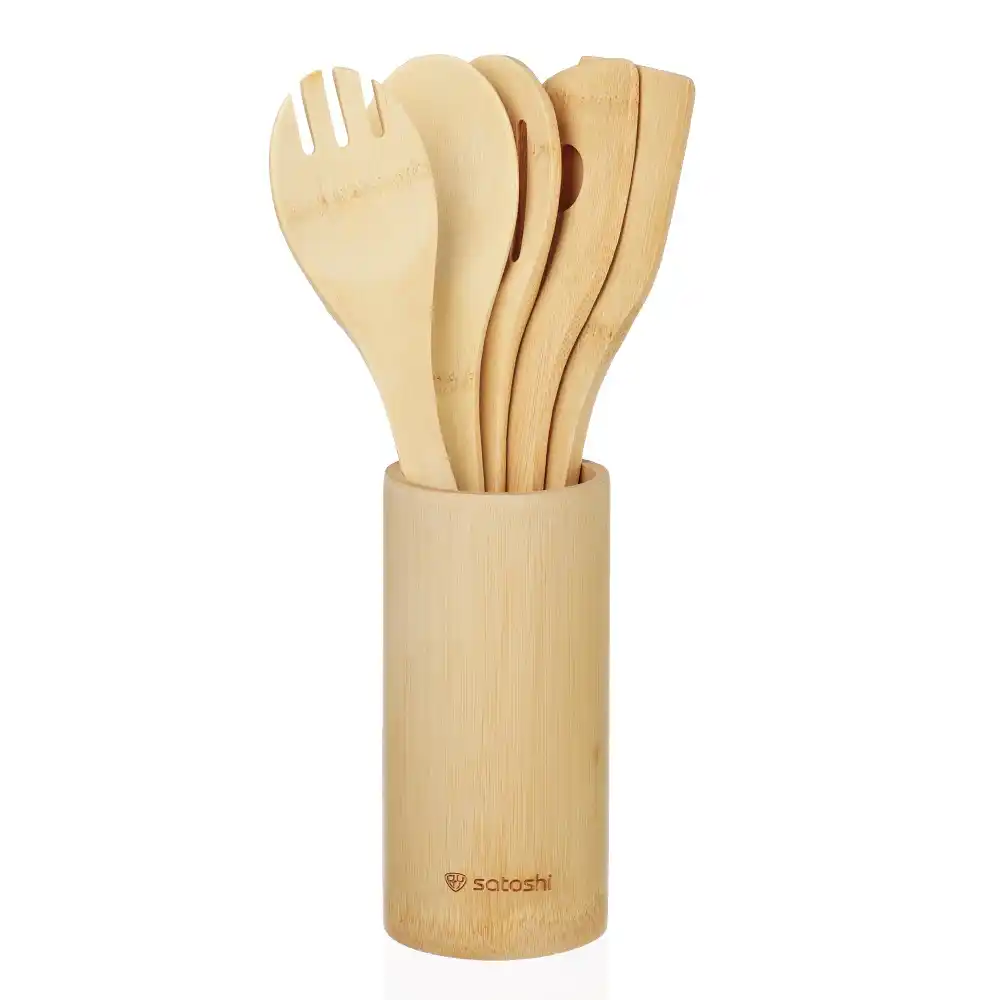 Набор кухонных принадлежностей 6шт SATOSHI с подставкой б/уп