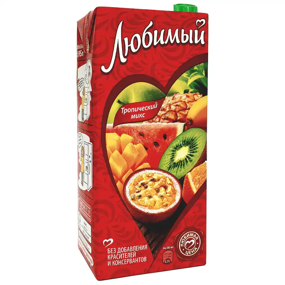 Напиток 0,95 л Любимый Тропический Микс тетра-пак
