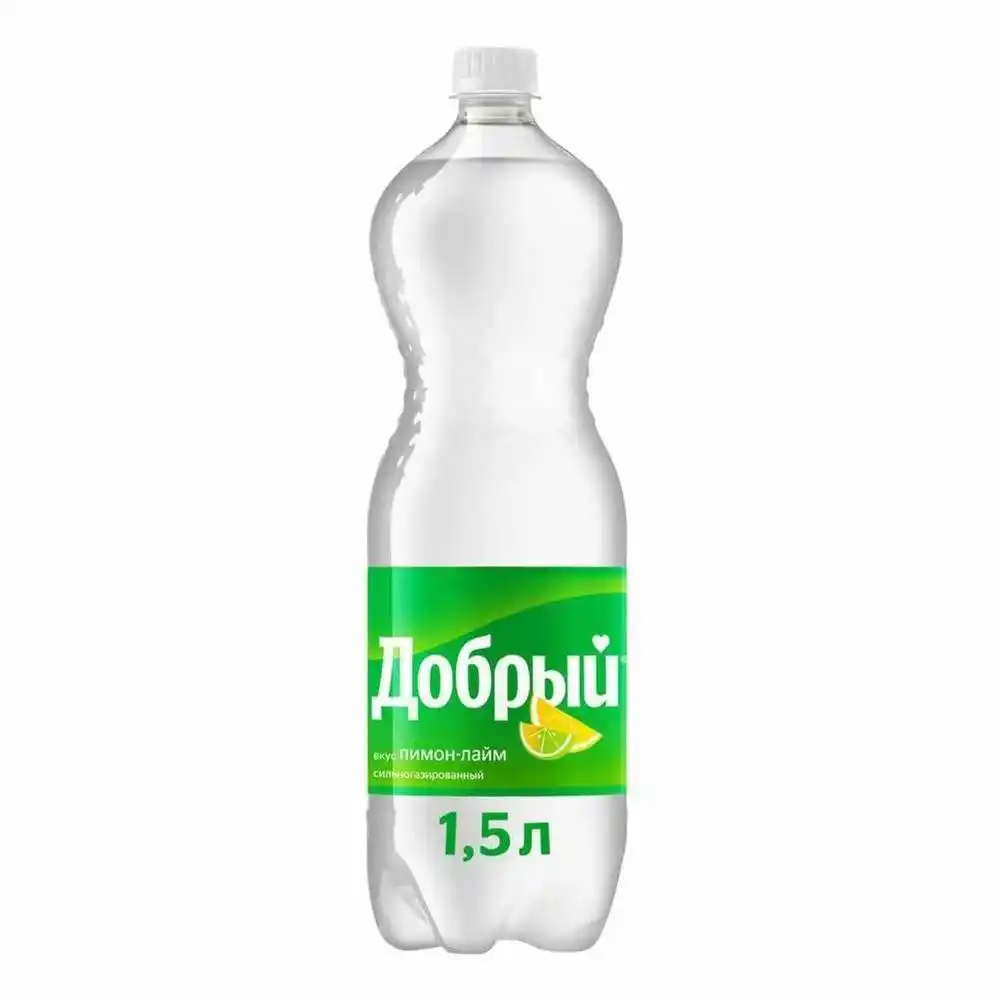 Напиток 1,5л Добрый со вкусом Лимон-Лайм сильногазированный пл/бут