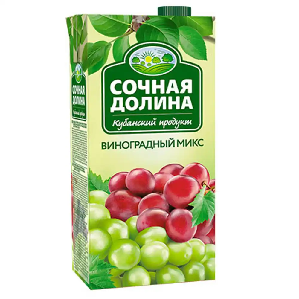 Напиток 1,93 л Сочная Долина Виногр микс из яблок виногр и чернопл рябины сокосодержащий тетра-пак