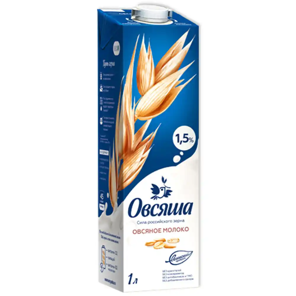 Напиток 1 л Овсяша овсяный 1,5% тетра/пак