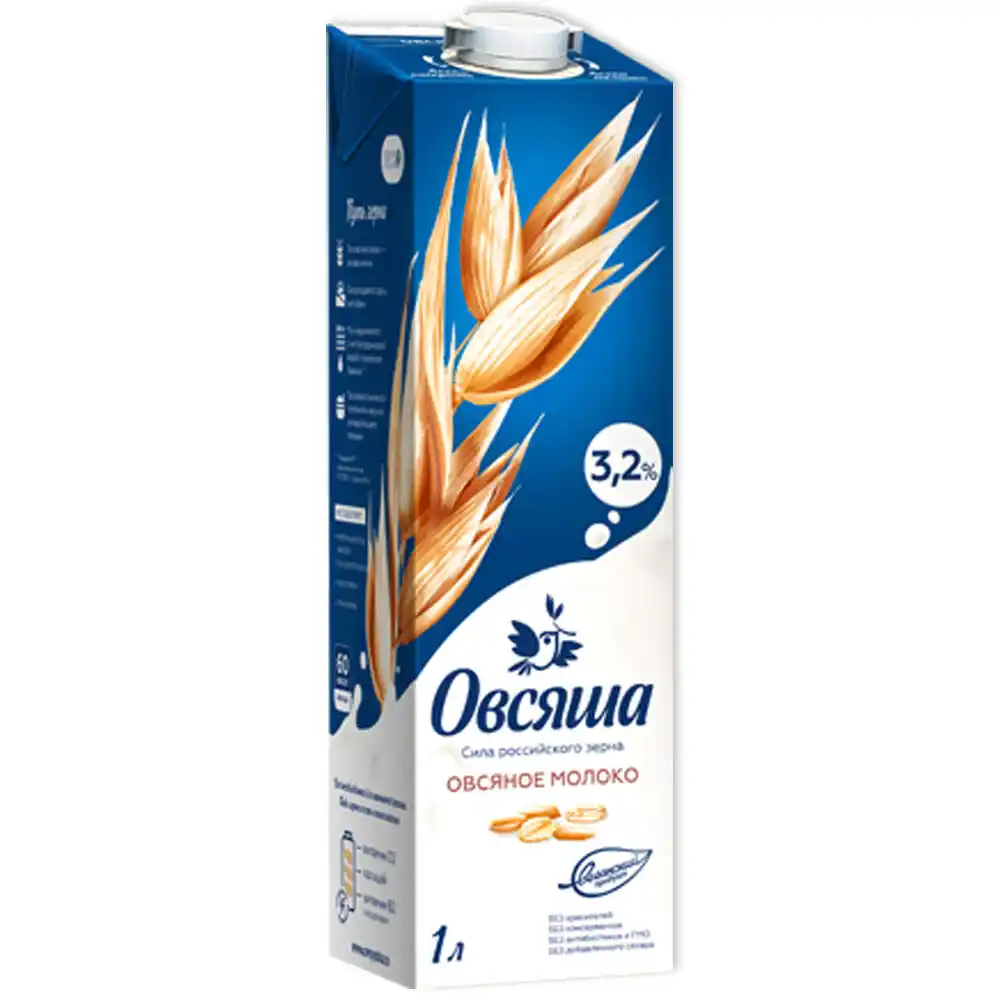 Напиток 1 л Овсяша овсяный 3,2% тетра/пак