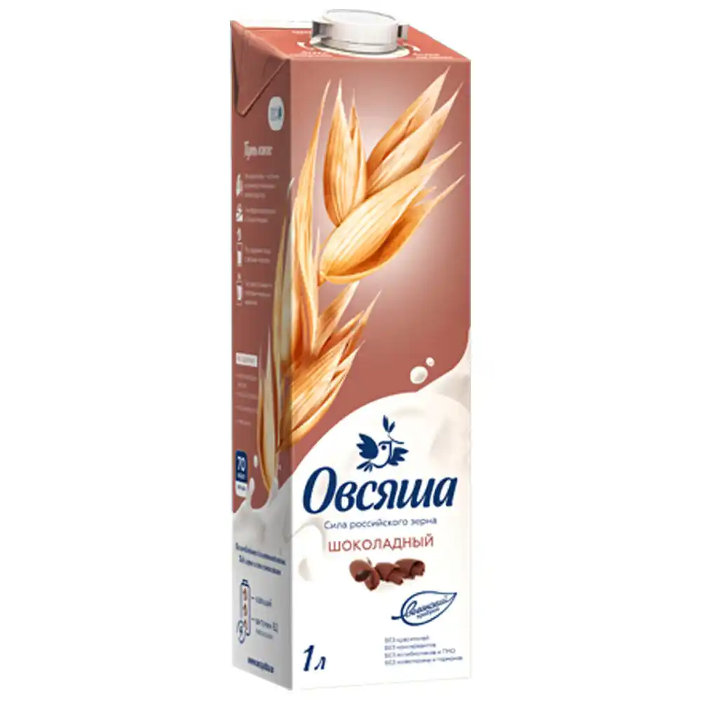 Напиток 1 л Овсяша овсяный шоколадный 3,2% тетра/пак