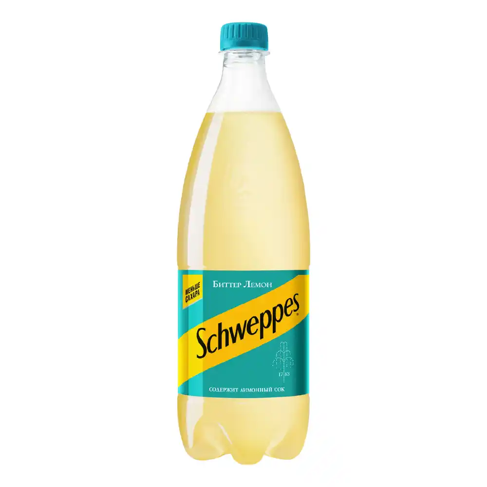 Напиток 1л Schweppes Биттер Лемон газированный пл/бут