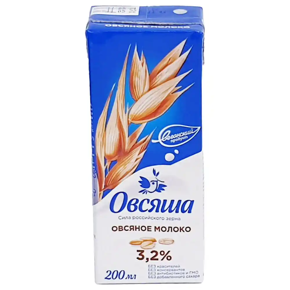Напиток 200 мл Овсяша овсяный 3,2% тетра/пак