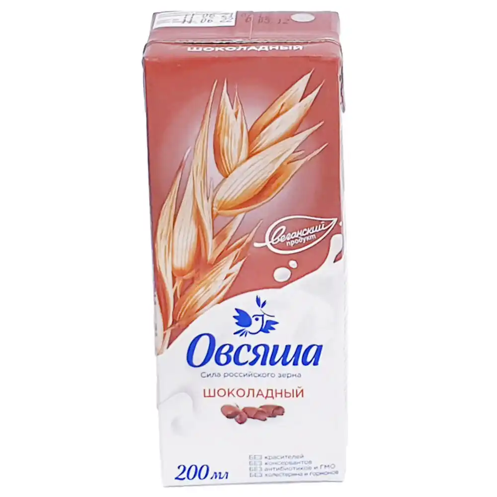 Напиток 200 мл Овсяша овсяный шоколадный 3,2% тетра/пак