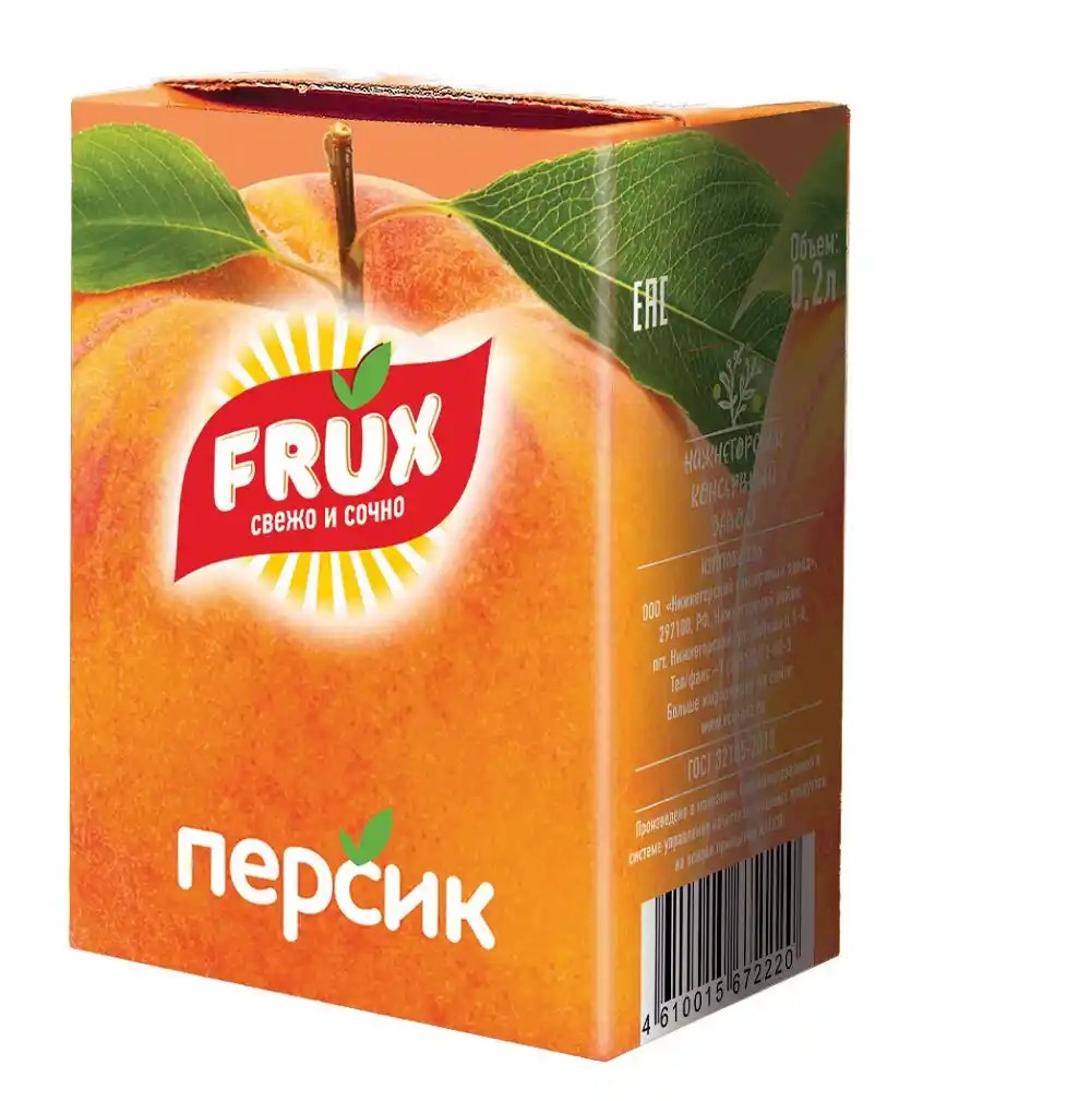 Напиток 200мл FRUX Сокосодержащий Персик тетра-пак