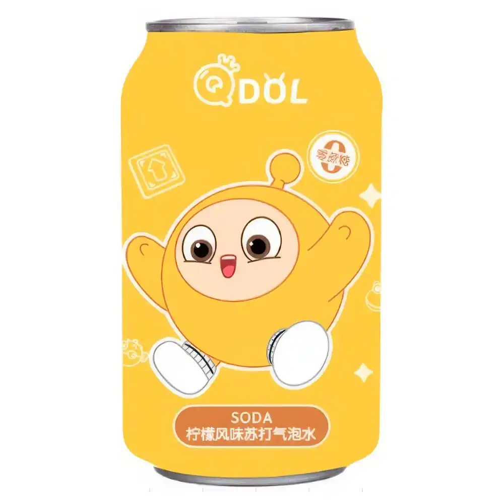 Напиток газированный 330мл QDOL Со вкусом лимон ж/б