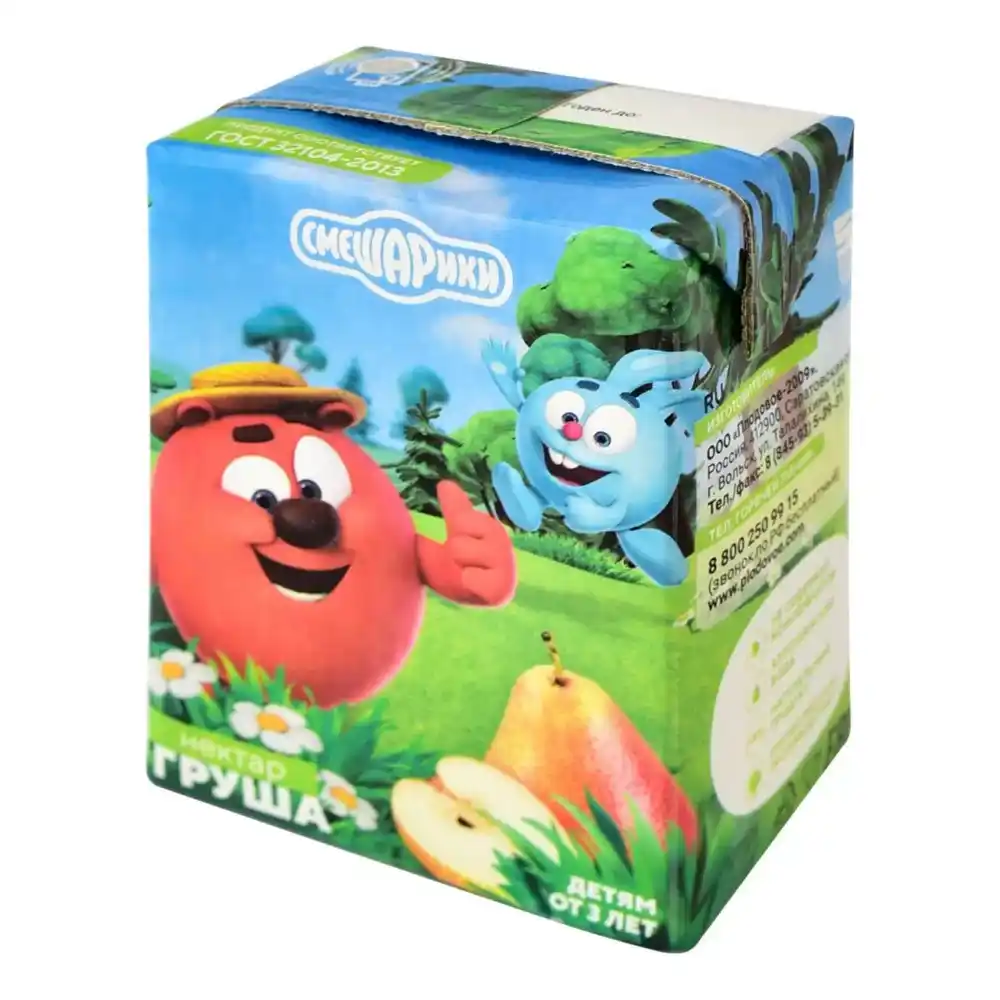 Нектар 0,2л СМЕШАРИКИ Грушевый к/уп