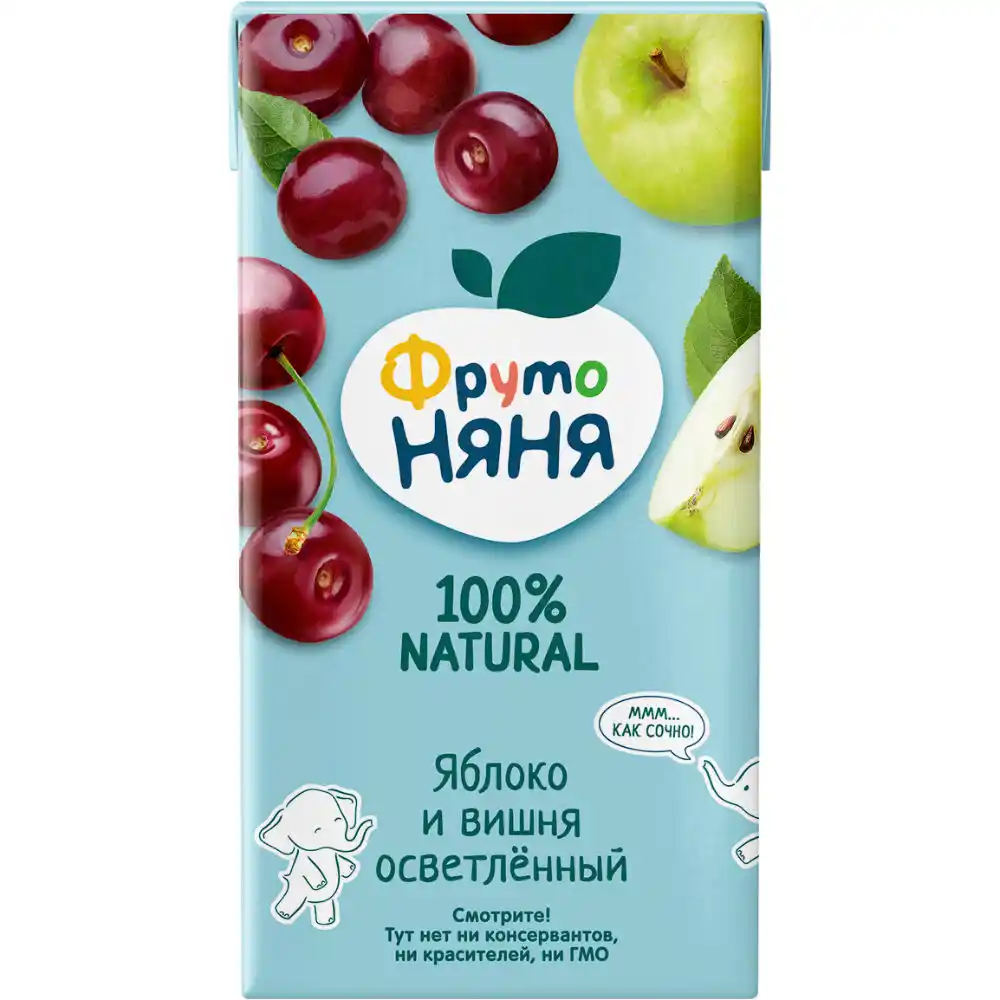 Нектар 0,5л ФрутоНяня Яблоко и вишня осветлённый тетра-пак