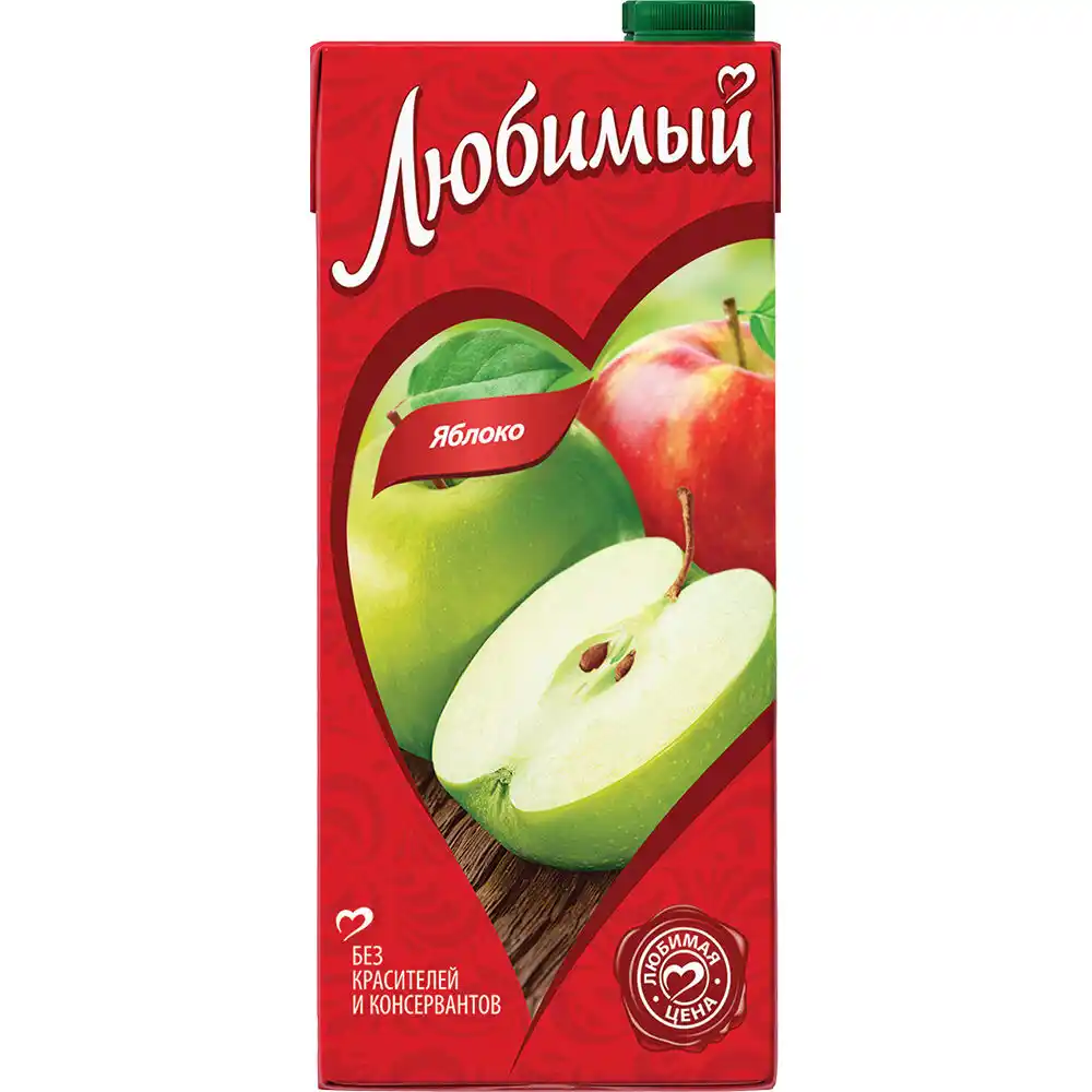 Нектар 0,95 л. Любимый Яблоко Slim тетра-пак