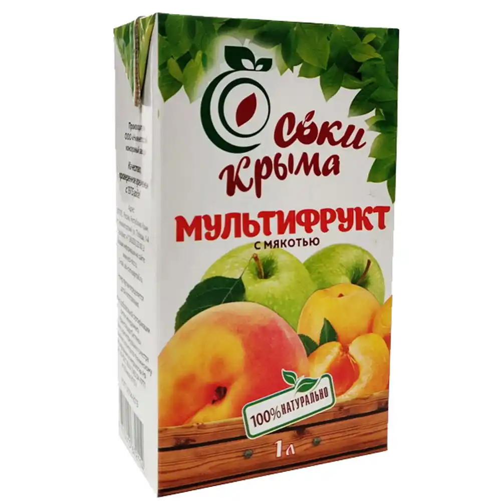 Нектар 1.0 л Соки Крыма Мультифруктовый с мякотью тетра-пак