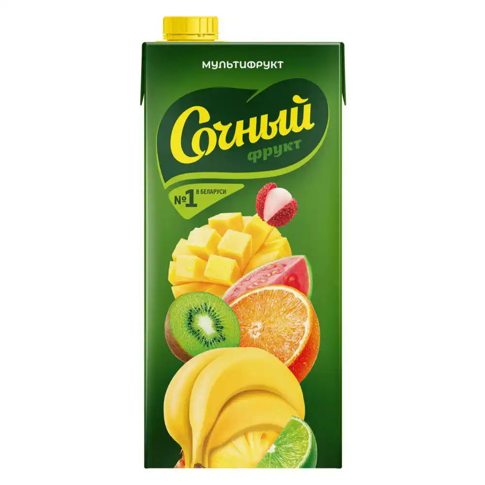 Нектар 1,95л Сочный Мультифрукт тетра-пак