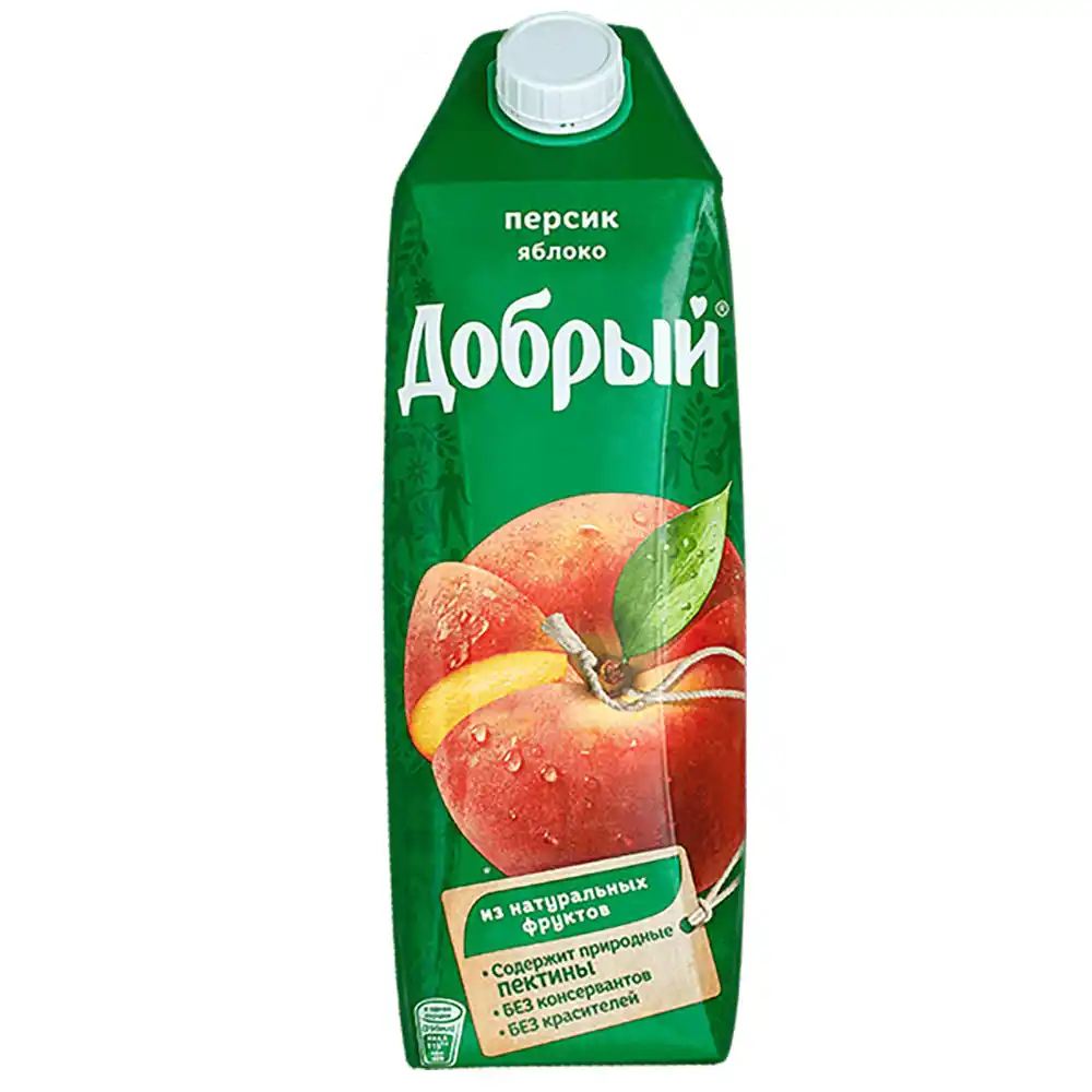 Нектар 1 л Добрый Персик-Яблоко тетра-пак