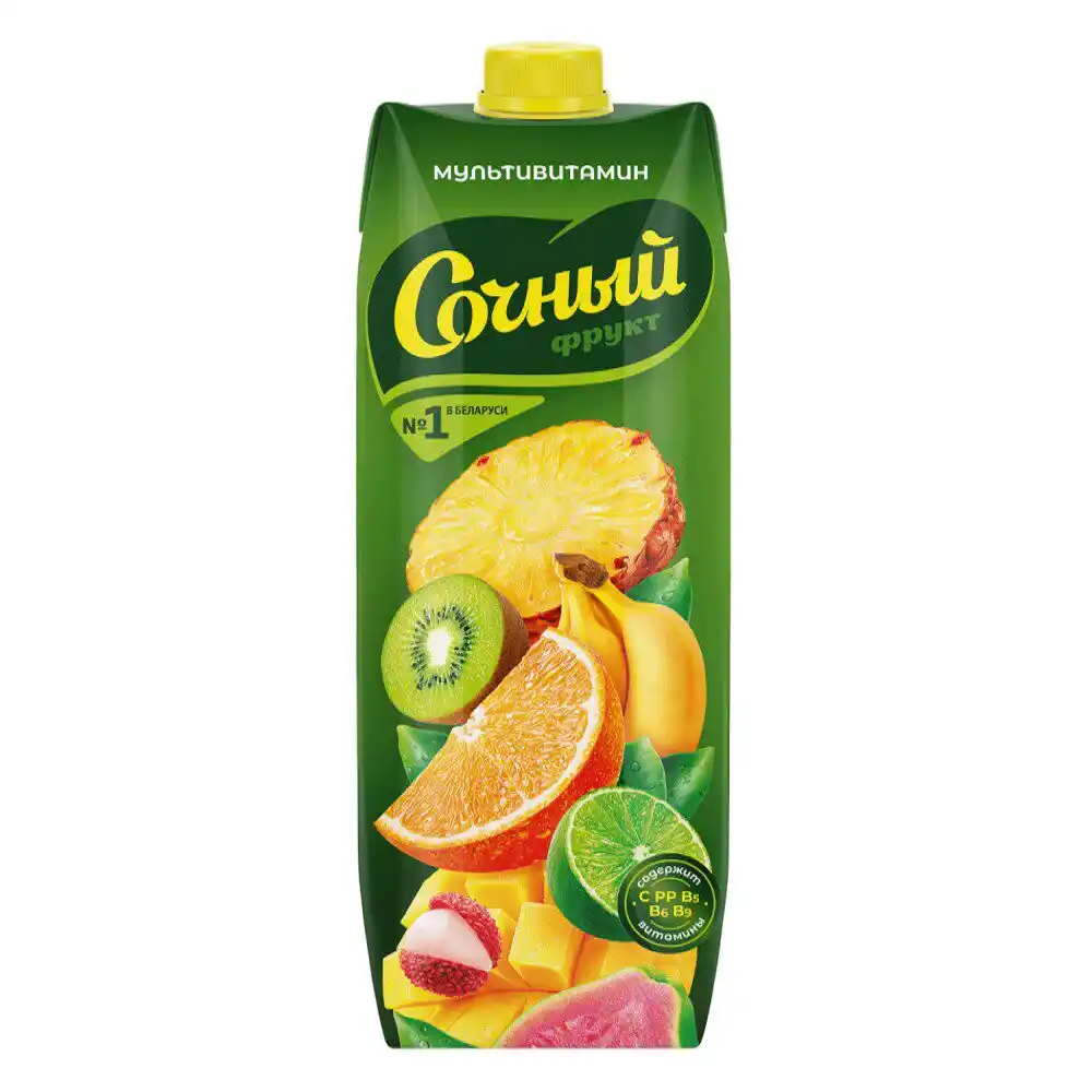 Нектар 1л Сочный Мультивитаминный тетра-пак