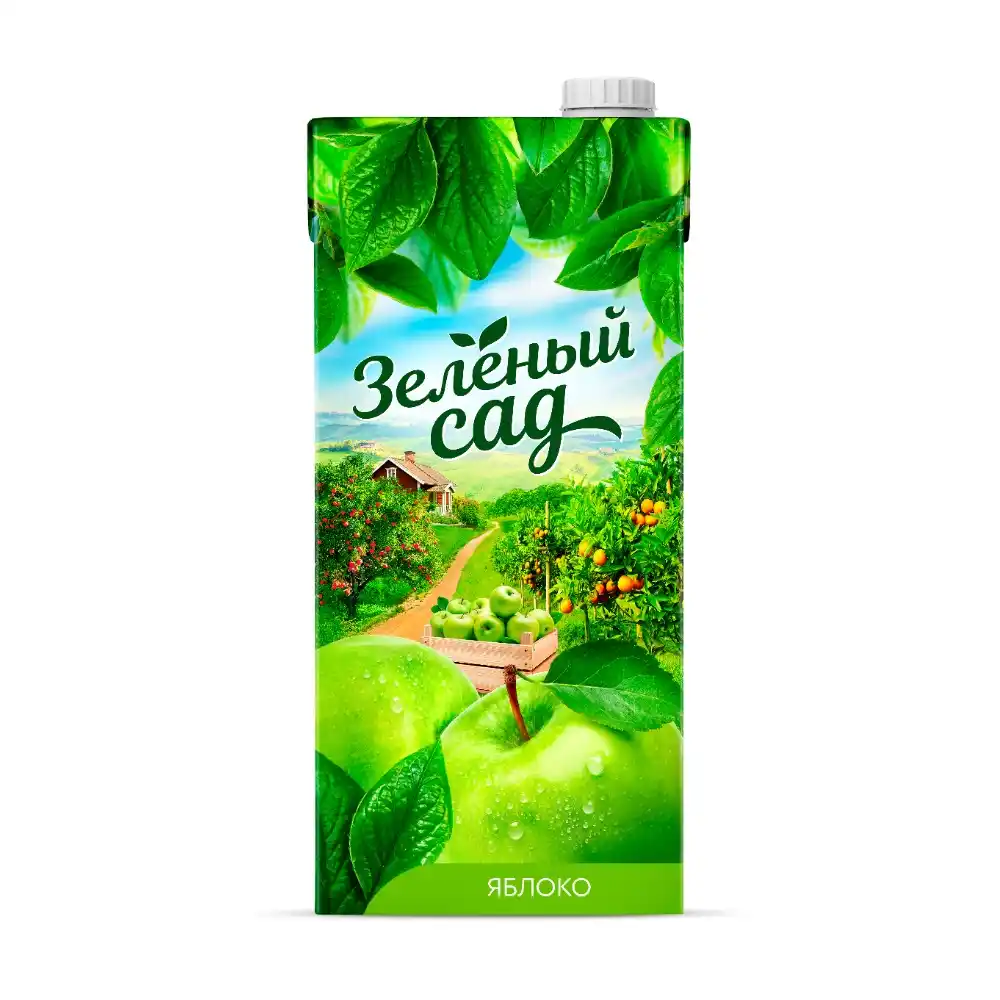 Нектар 1л ЗЕЛЁНЫЙ САД Яблочный тетра-пак
