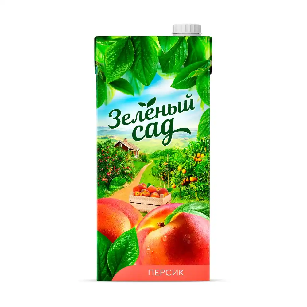 Нектар 1л ЗЕЛЁНЫЙ САД Персиковый тетра-пак