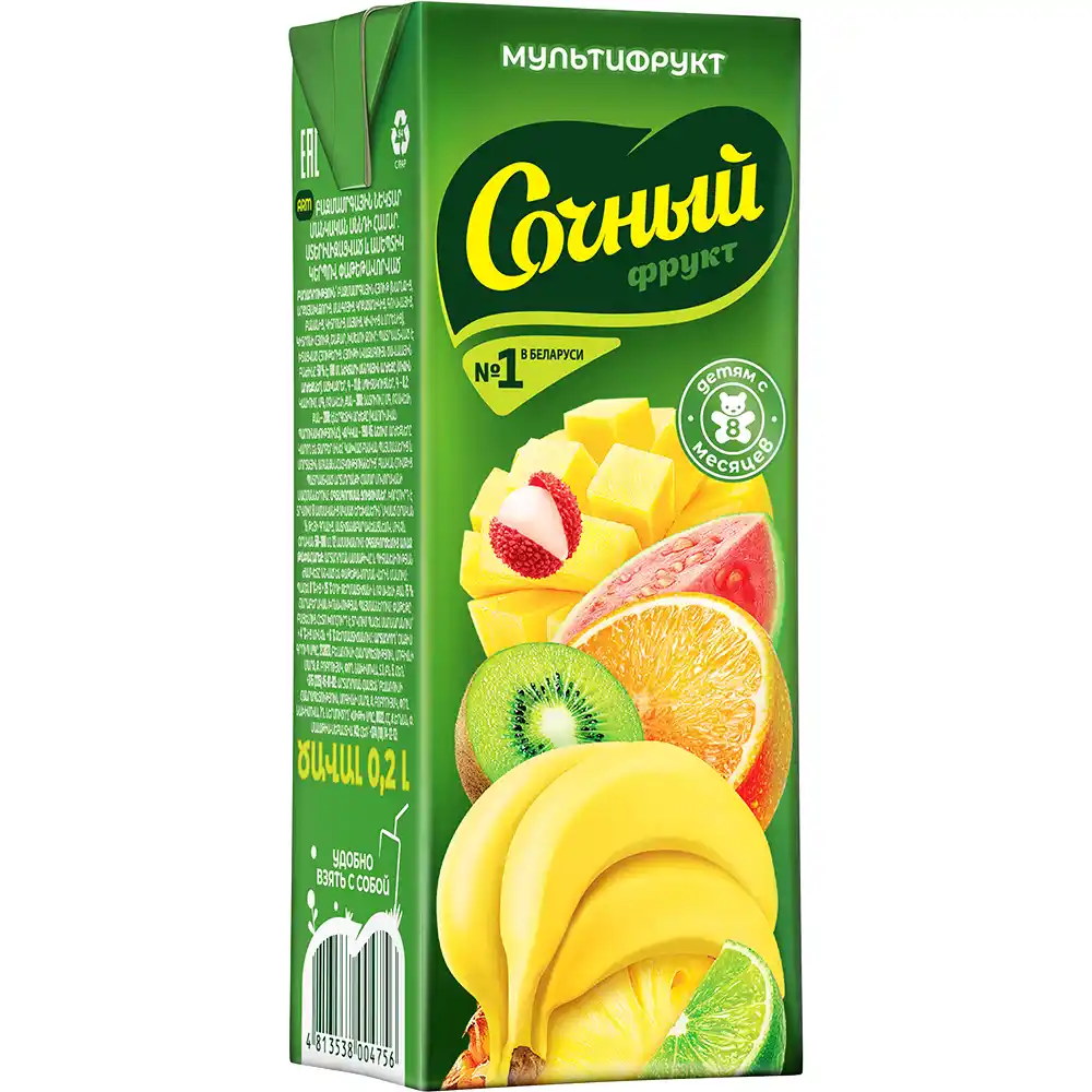 Нектар 200 мл Сочный Мультифрукт тетра-пак