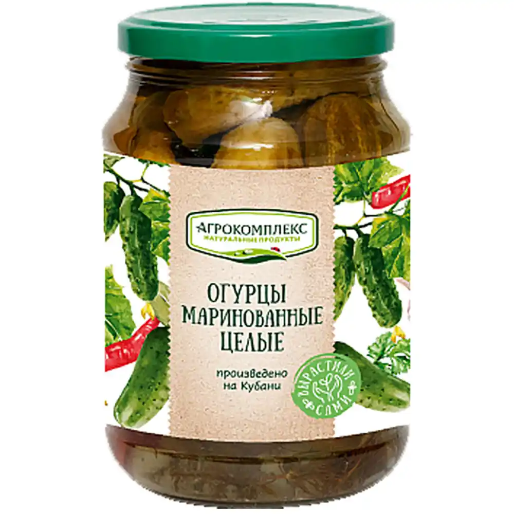Огурцы 0,95л Агрокомплекс маринованные ст/б