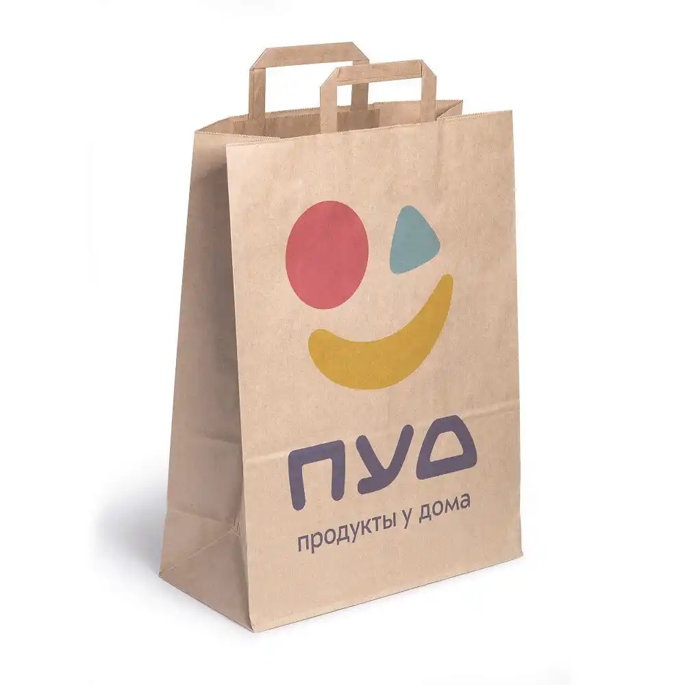 Пакет 1 шт ПУД бумажный крафт 350х150х450мм б/уп
