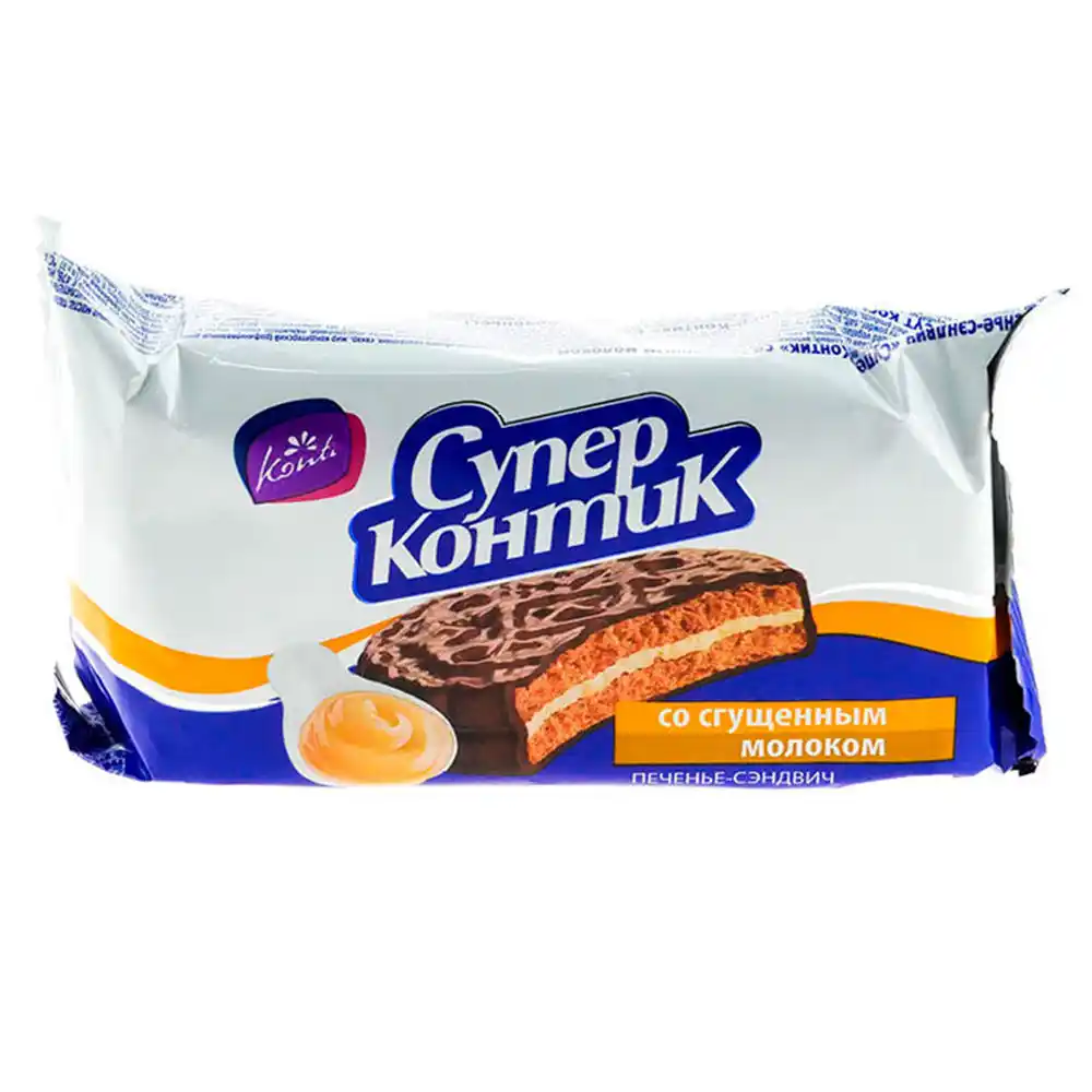 Печенье 100 г Конти Супер-Контик сгущ. молоко м/уп