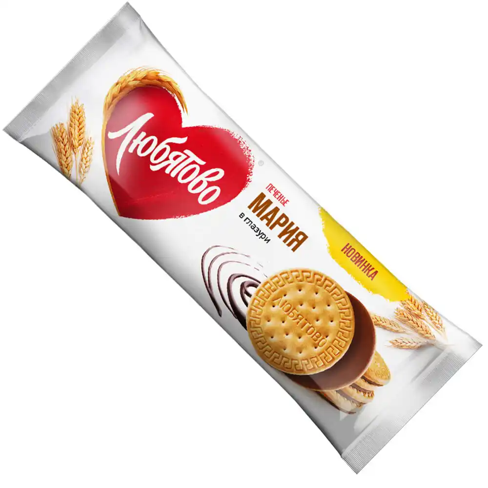 Печенье 138 г Любятово Мария затяжное традиционное в глазури м/уп