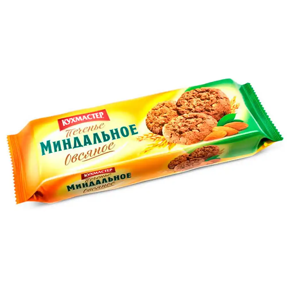 Печенье 270 г Кухмастер Миндальное овсяное м/уп