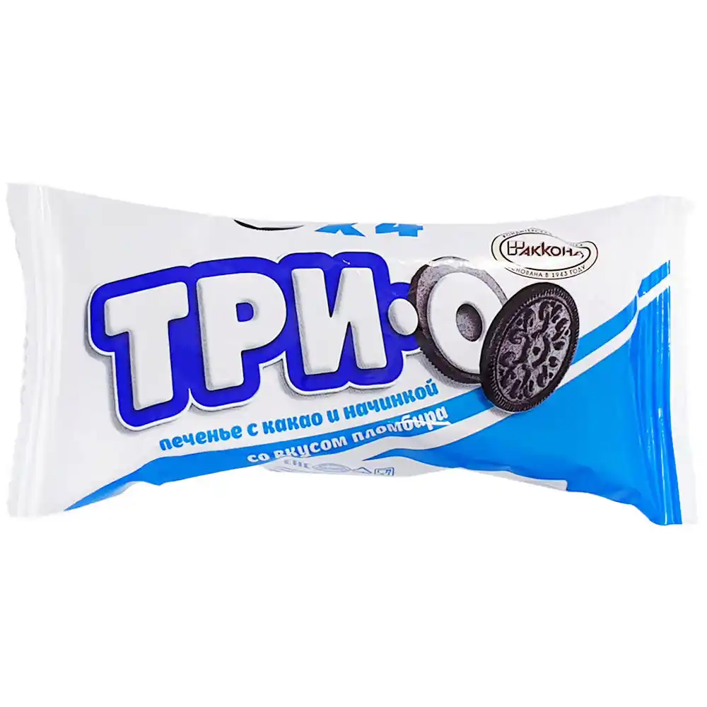Печенье АККОНД Три какао с начинкой пломбир вес