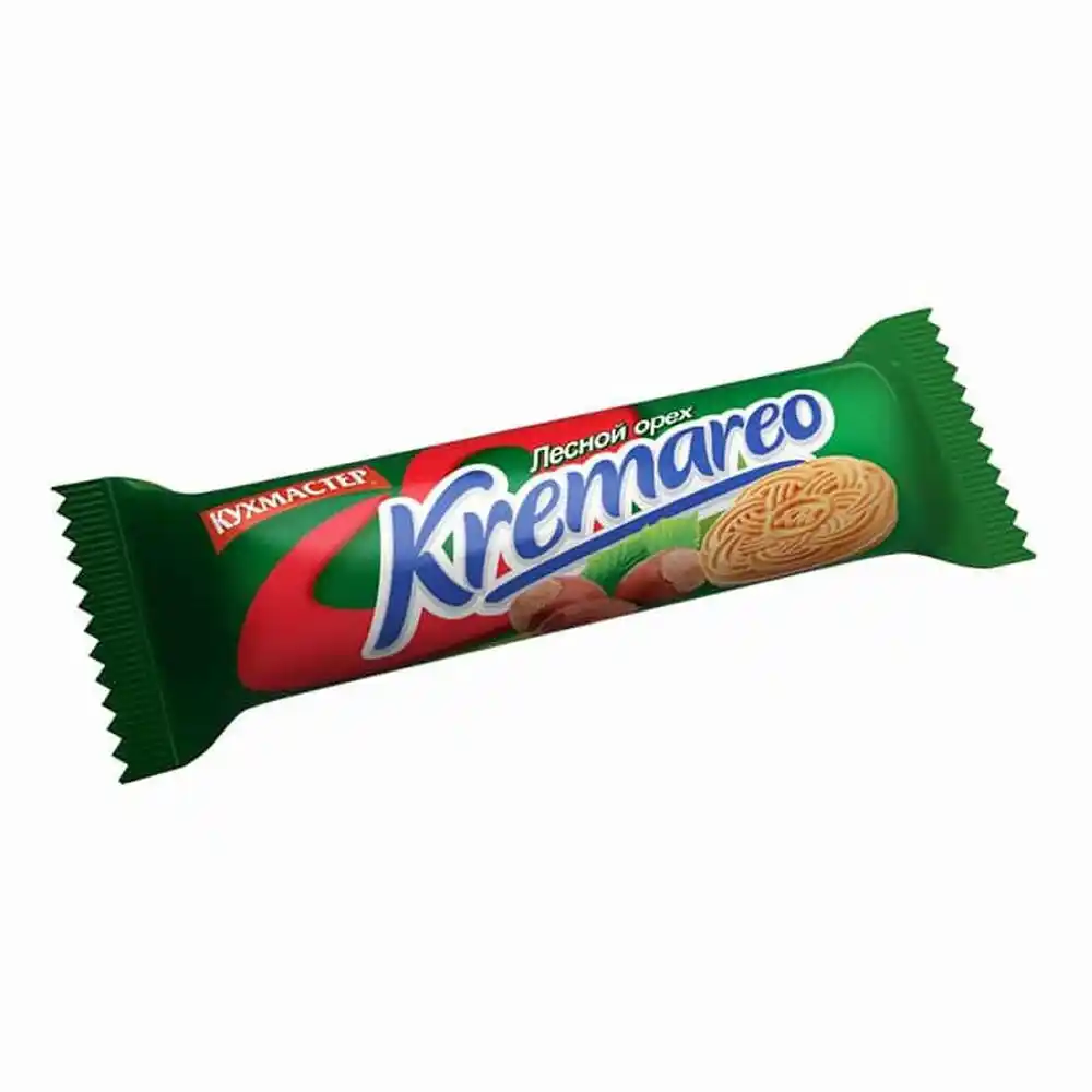 Печенье-сэндвич  100 гр Кухмастер Kremareo Лесной орех м/уп