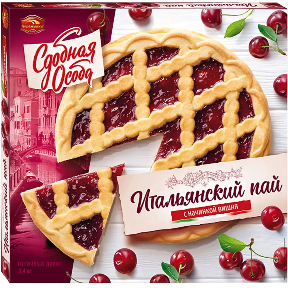 Пирог 400 г Сдобная особа Итальянский пай с вишней к/уп