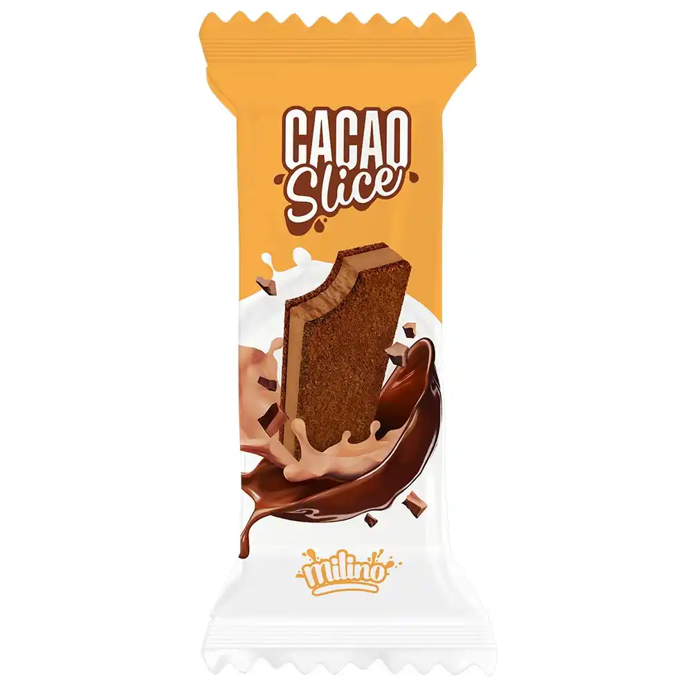 Пирожное 26г Milino Cacao Slice бисквитное флоу-пак