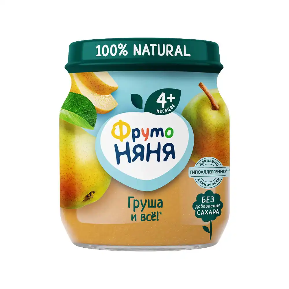 Пюре 100 г ФрутоНяня груша ст/б