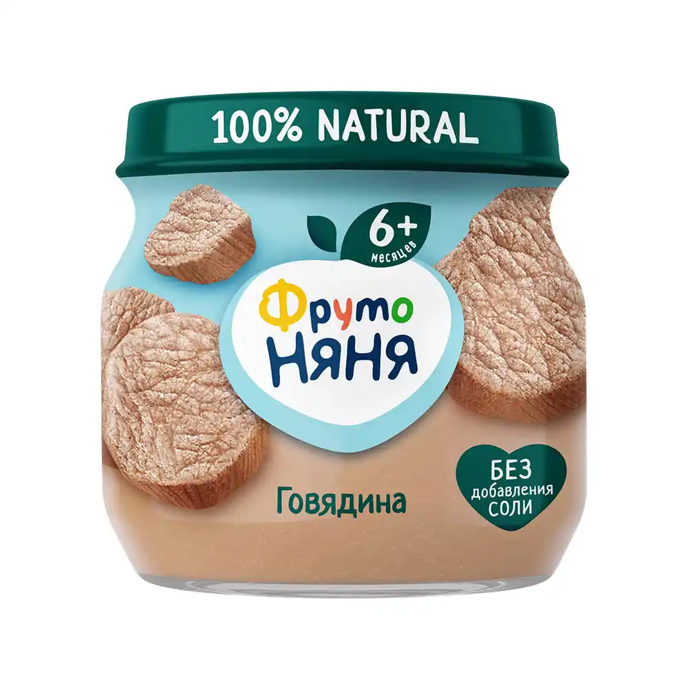 Пюре 80 г ФрутоНяня мясное "говядина" ст/б