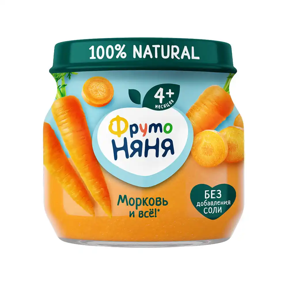 Пюре 80 г ФрутоНяня морковь ст/б