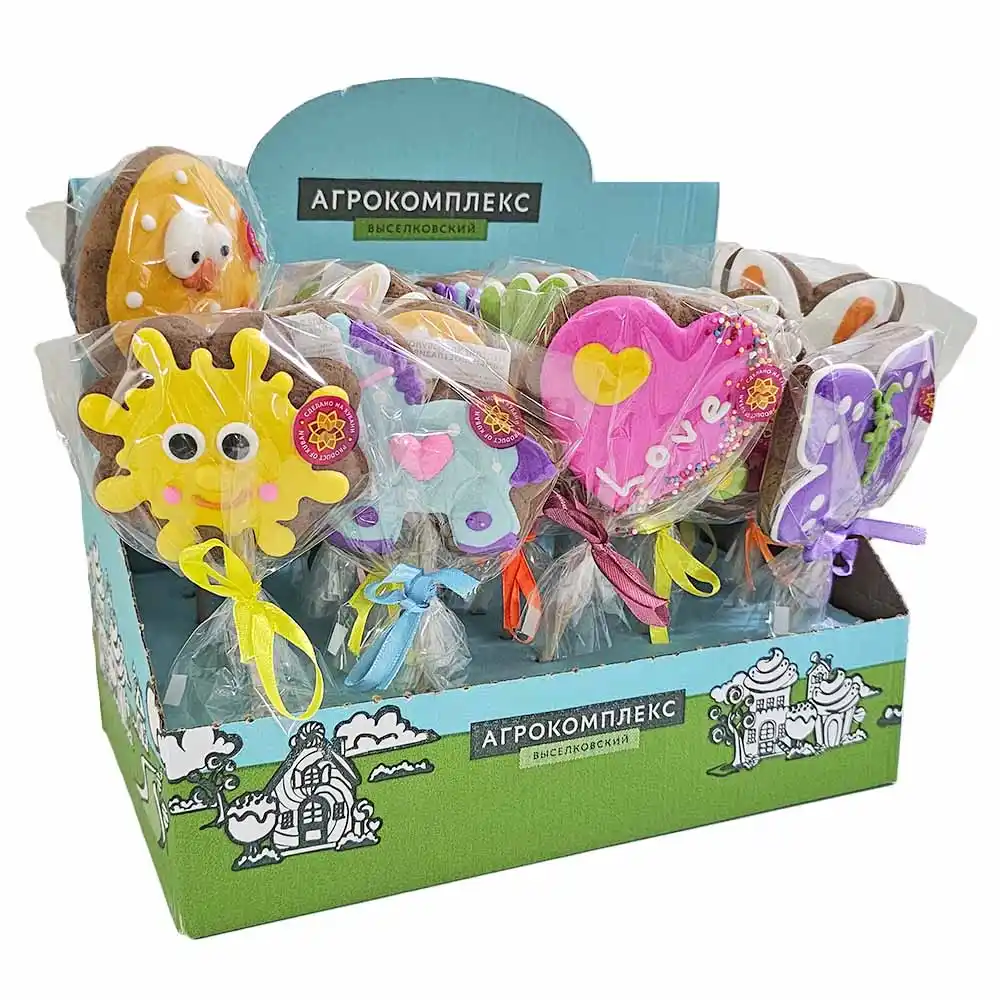 Пряник 45 гр Агрокомплекс имбирный на палочке м/у