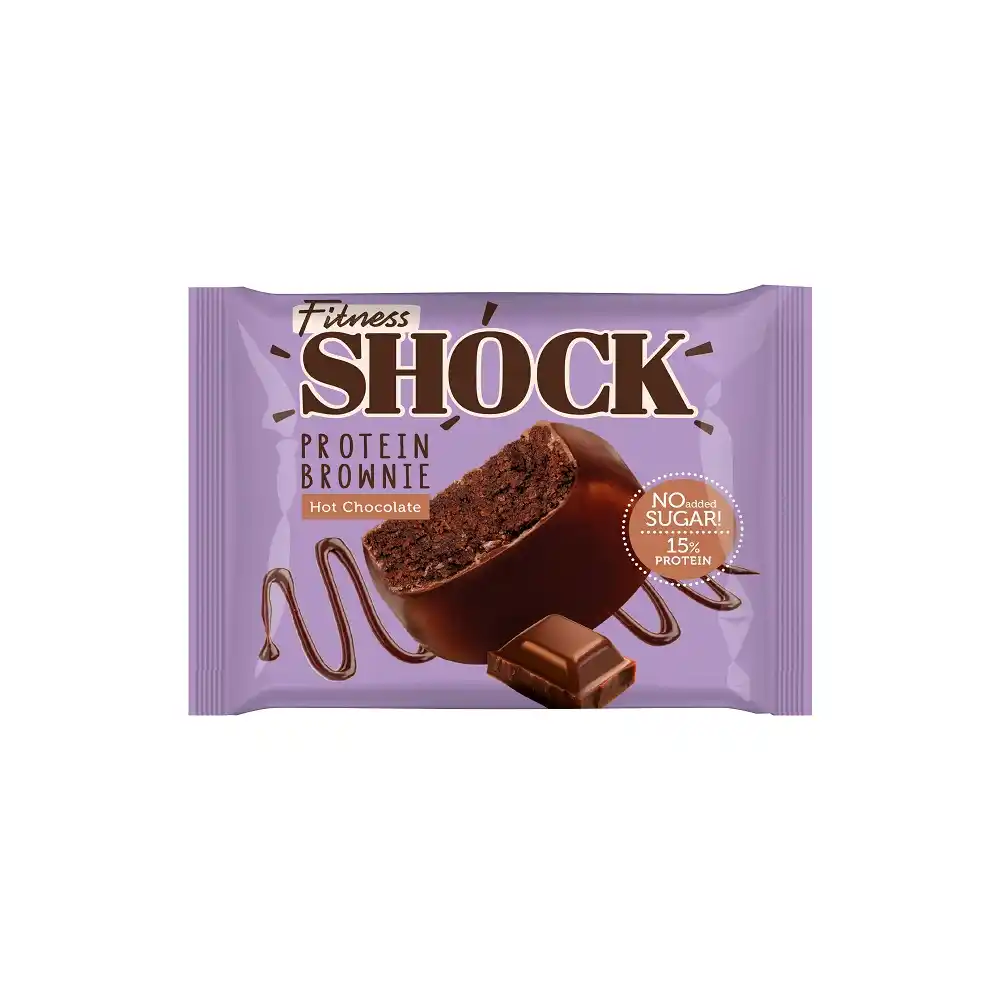 Протеиновое печенье 50гр FitnesSHOCK Брауни горячий шоколад м/уп