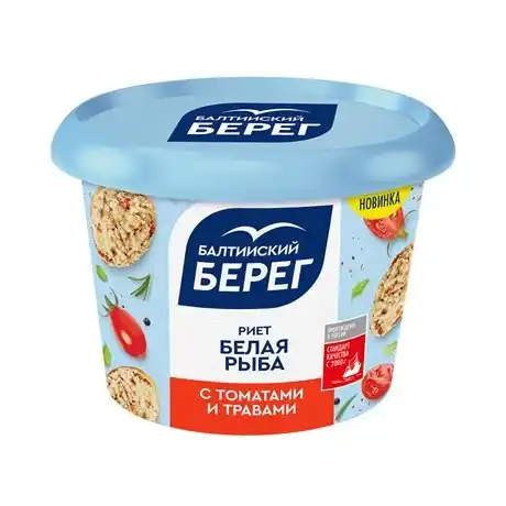 Риет 140г Балтийский берег из белой рыбы с томатами и травами пл/ст