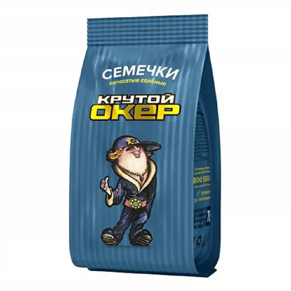 Семечки 135 гр Крутой Окер подсолнечника жареные полосатые м/уп