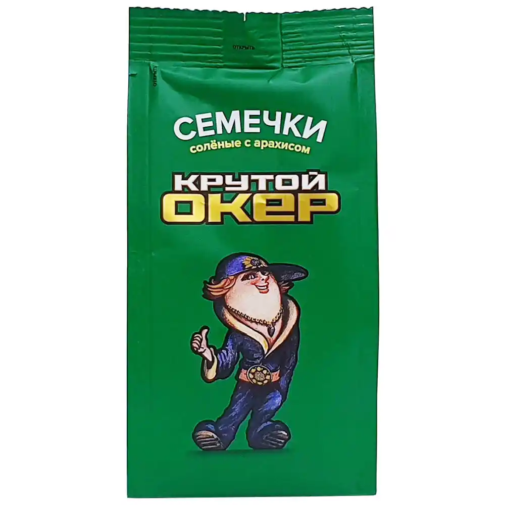 Семена подсолнечника 80 г Крутой Окер жареные с арахисом и солью м/уп