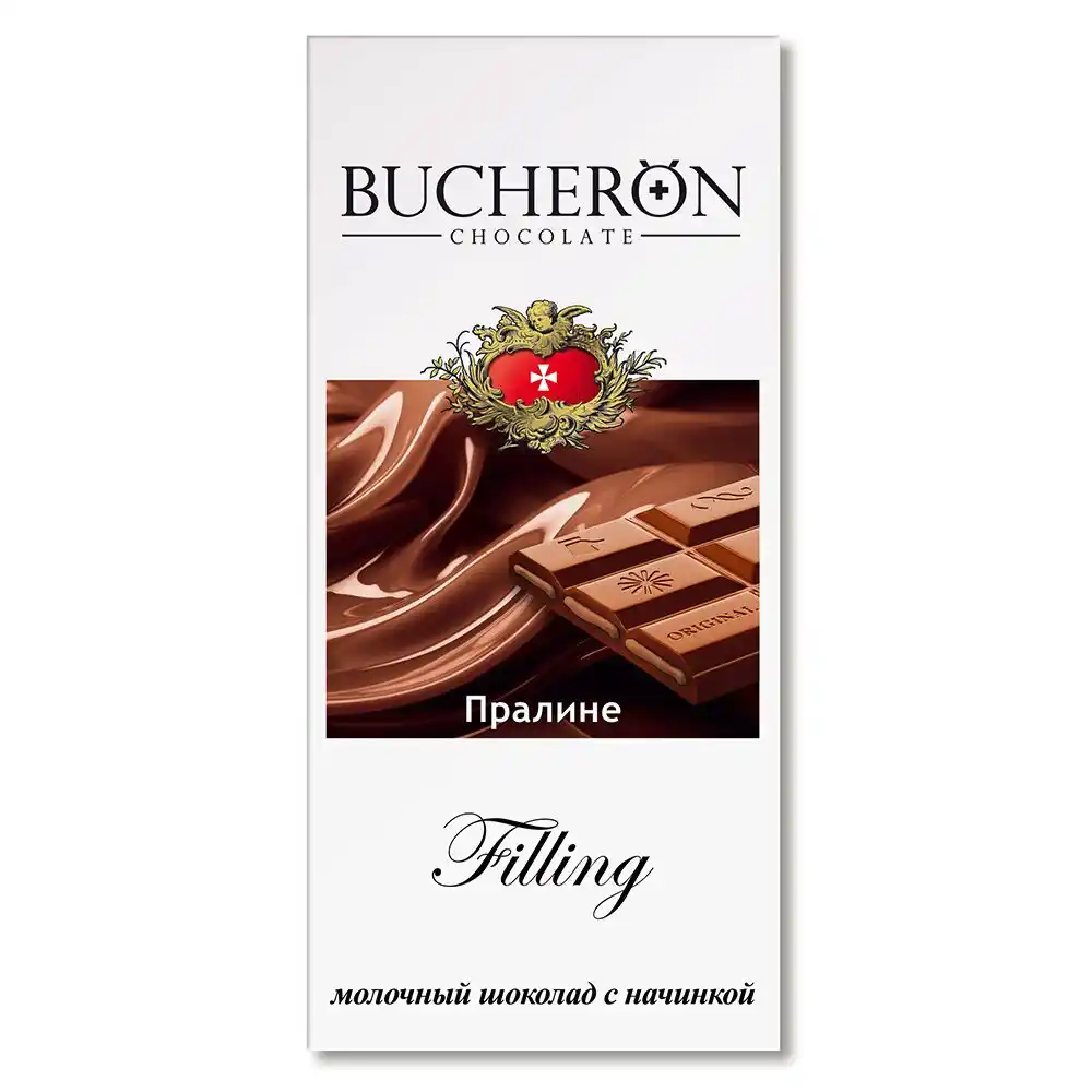Шоколад 85гр BUCHERON Filling Молочный с начинкой пралине к/уп