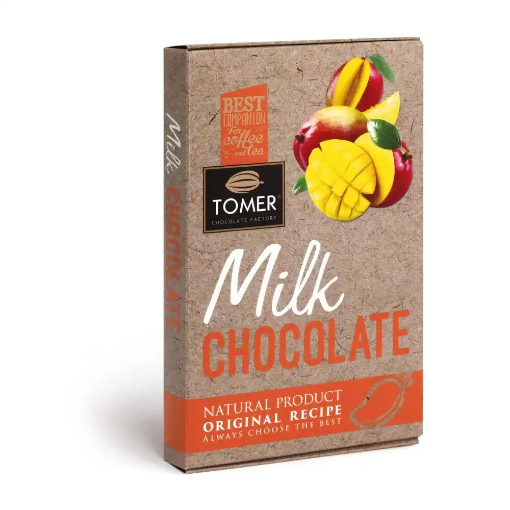 Шоколад Tomer 90гр Молочный с манго к/уп