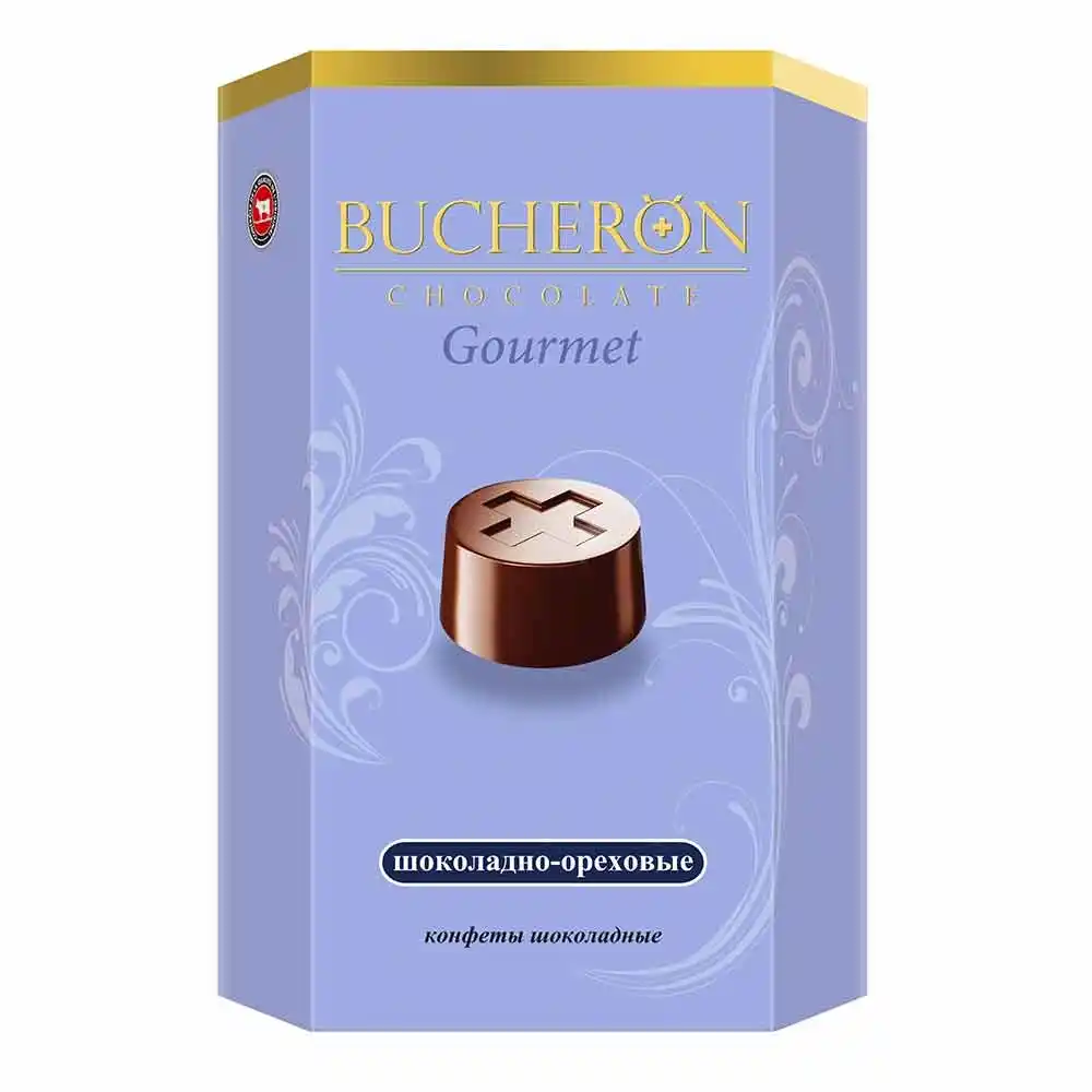 Шоколадные конфеты 130гр BUCHERON  Шоколадно-ореховые к/уп