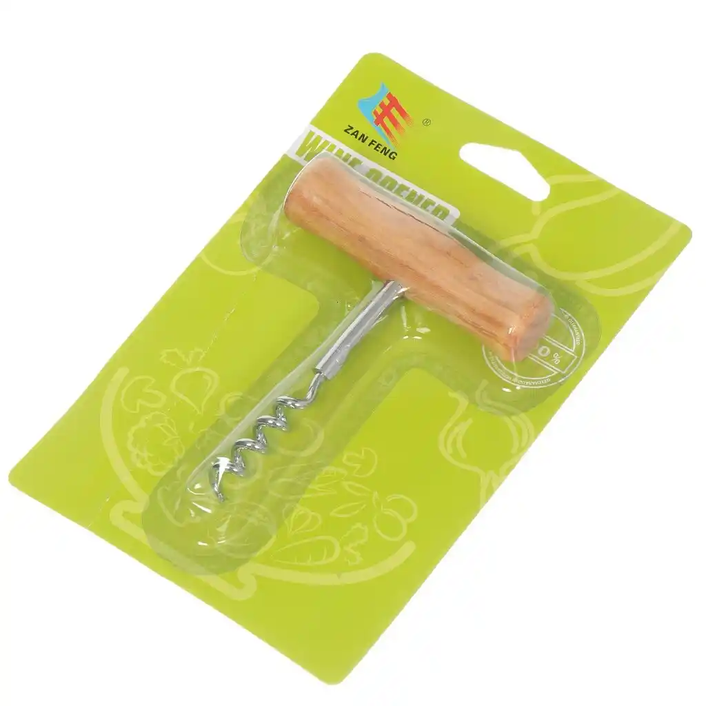 Штопор Daniks метал с деревянной ручкой Y3-1232 б/уп