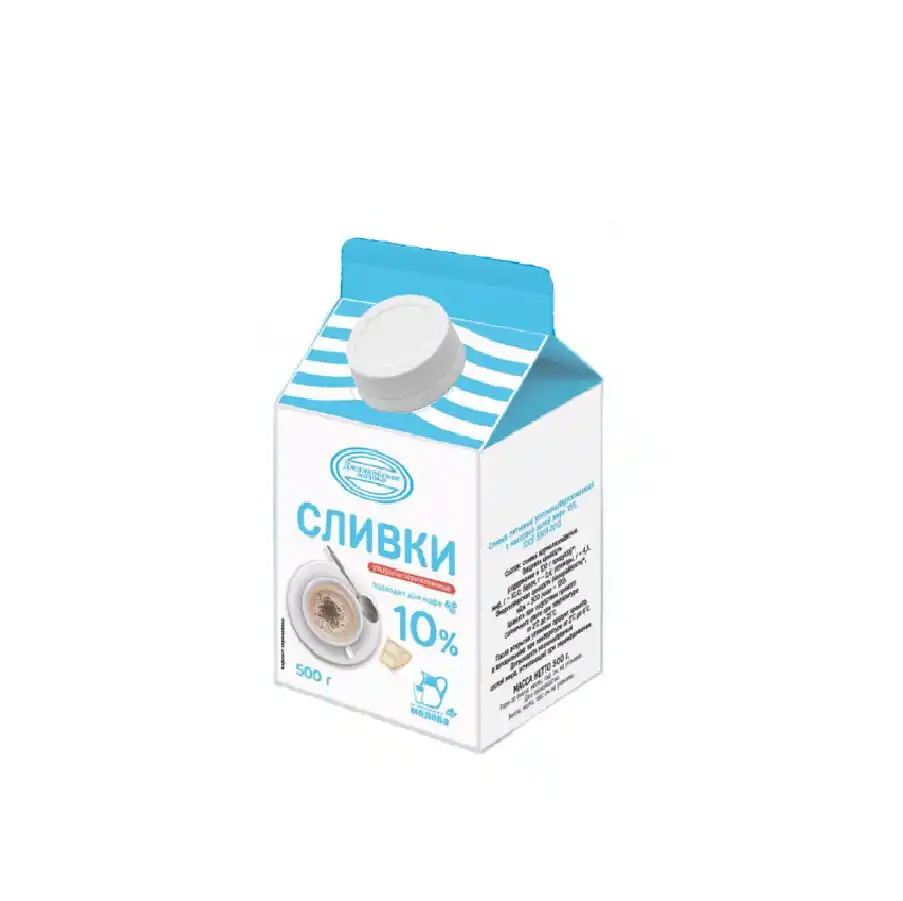 Сливки 500г Джанкойское молоко ультрапастеризованные 10% тетра-пак