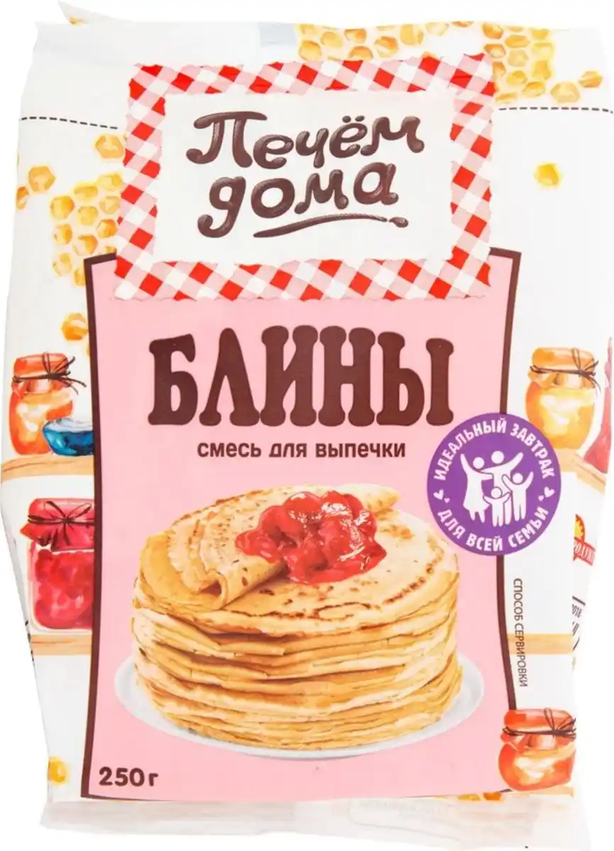 Смесь для выпечки 250 г Печем дома Блины м/уп