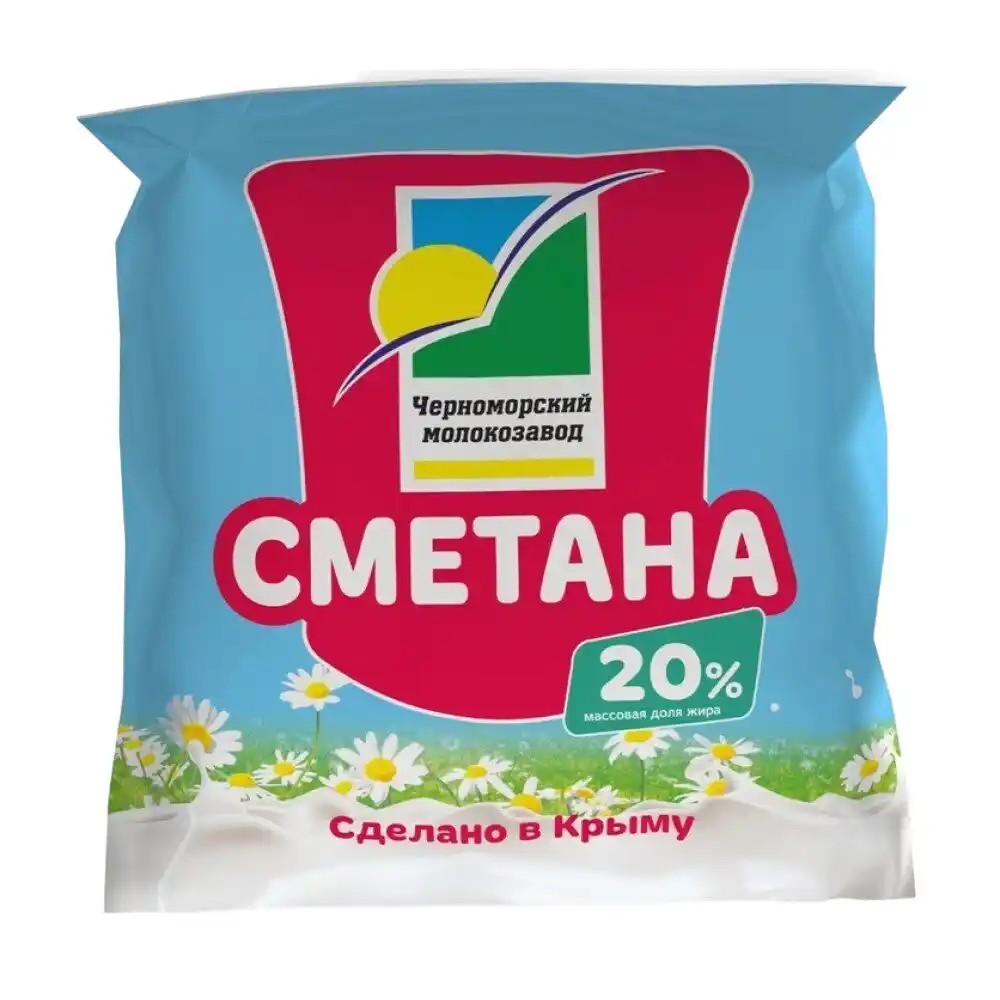 Сметана 400 г Черноморский молокозавод 20% Полиэтилен