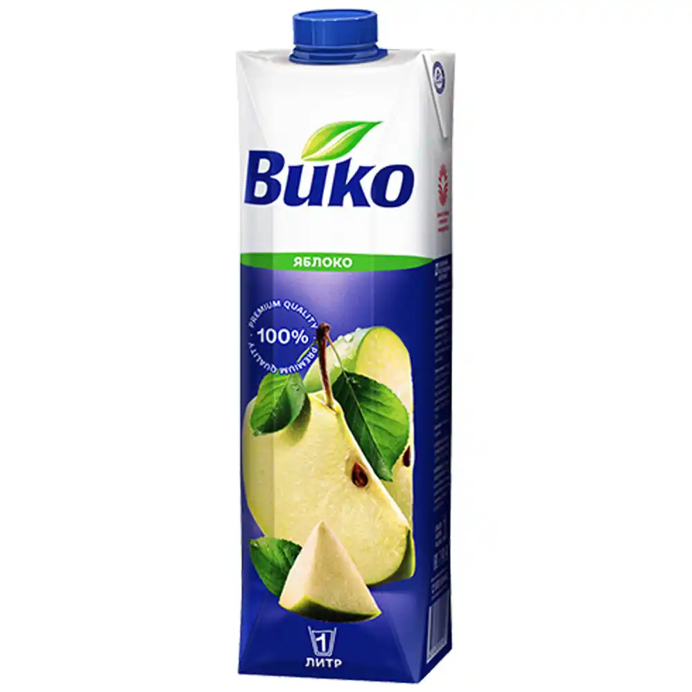 Сок 1 л Вико Яблоко зеленое тетра-пак