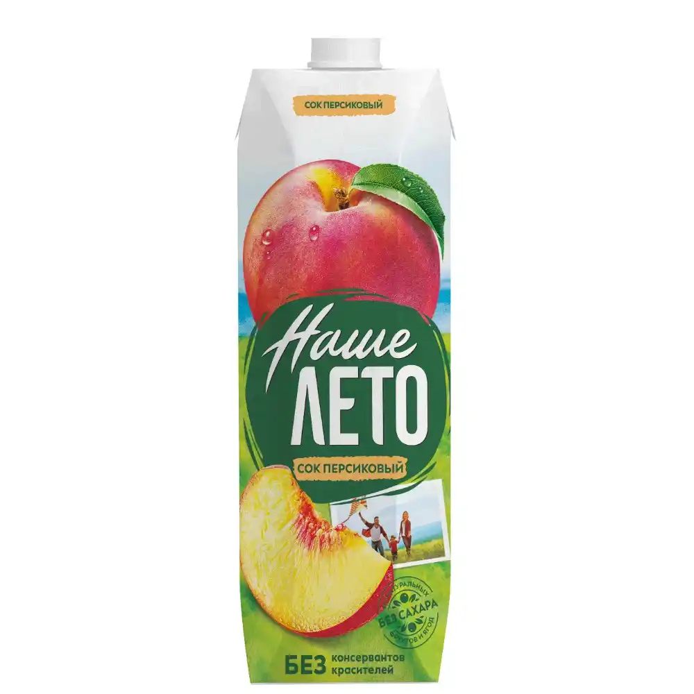Сок 1л НАШЕ ЛЕТО Персиковый тетра-пак